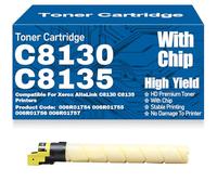 Cartouches de Toner avec Puce 006R01754 006R01755 006R01756 006R01757 C8130 C8135 Noir Jaune Magenta Cyan Toner Compatible pour Xerox AltaLink C8130 C8135 Imprimantes,Yellow-C8130 C8135