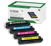 Cartouches de toner C3224 C3210K0 pour Lexmark C3224 C3326 MC3224 MC3326 C3224dw C3326dw C3426dw MC3224adwe MC3224dwe MC3224i MC3326adwe MC3326i MC3426adw MC3426i sans puce,Multi colored-4 Packs