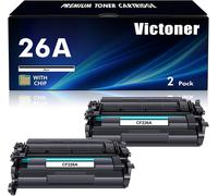 Cartouches De Toner Compatible Pour Hp 26A Cf226A 26X Cf226X Laserjet Pro Mfp M426Fdw M426Fdn M426Dw M402N M402Dn M402Dw M402D M402 M426 ( Noir,Pack De 2 )