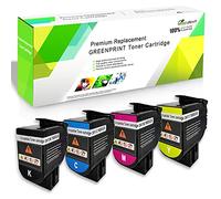 Cartouches de Toner Compatibles 4 Couleurs CS317 CX317 CS417 CX417 CS517 CX517 Capacité Standard 3000 Pages BK, 2300 Pages CMY pour imprimante Lexmark CS317dn CX317dn CS417dn CX417de CS517de CX517de