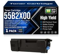 Cartouches de Toner compatibles 55B2X00 (55B2000 55B2H00) avec Puce pour Lexmark MS331 MS431 MX331 MX431 MS431dn MS431dw MX431adn MX432adwe MS331dn MX331adn Imprimantes