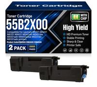 Cartouches de Toner compatibles 55B2X00 (55B2000 55B2H00) avec Puce pour Lexmark MS331 MS431 MX331 MX431 MS431dn MS431dw MX431adn MX432adwe MS331dn MX331adn Imprimantes