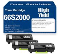 Cartouches de Toner compatibles 66S2000 avec Puce - Haute capacité et rendement pour Lexmark MS531dw MS631dw MS632dwe MX532adwe MS632dwe MX632adwe Imprimantes,66S2000-3PC