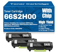 Cartouches de Toner compatibles 66S2H00 avec Puce - Haute capacité et rendement pour Lexmark MS531dw MS631dw MS632dwe MX532adwe MS632dwe MX632adwe Imprimantes ,66S2H00-3PC