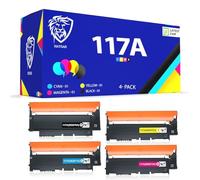 Cartouches de toner compatibles avec HP 117A 4 couleurs noir, cyan, magenta, jaune pour HP Color Laser 150 150a 150nw MFP 178nw 178nwg 179fng 179fnw 179fwg W2070A W2071A W2072A W2073A