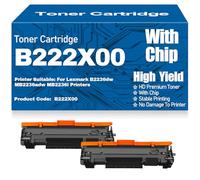 Cartouches de Toner compatibles B222X00 avec Puce - Haute capacité et rendement pour Lexmark B2236dw MB2236adw MB2236i Imprimantes,B222X00-2PC