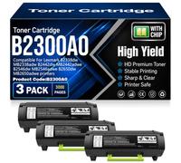 Cartouches de Toner compatibles B2300A0 avec Puce - Haute capacité et rendement pour Lexmark B2338dw MB2338adw B2442dw MB2442adwe B2546dw MB2546adwe B2650dw MB2650adwe,B2300A0-3PC