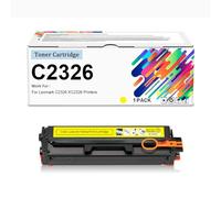 Cartouches De Toner Compatibles C2326 24B7495 24B7496 24B7497 24B7498 Haut Rendement (sans Puce) 5 500 À 6 000 Pages pour Imprimantes Lexmark C2326 XC2326,Yellow-1 Pack