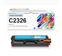 Cartouches De Toner Compatibles C2326 24B7495 24B7496 24B7497 24B7498 Haut Rendement (sans Puce) 5 500 À 6 000 Pages pour Imprimantes Lexmark C2326 XC2326,Cyan-1 Pack