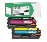 Cartouches De Toner Compatibles C2326 24B7495 24B7496 24B7497 24B7498 (sans Puce) 5 500 À 6 000 Pages, Haut Rendement, pour Imprimantes Lexmark C2326 XC2326,4 Colors-1 Pack
