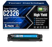 Cartouches de Toner compatibles C2326 (24B7502, 24B7499, 24B7500, 24B7501) pour Lexmark C2326 XC2326 Imprimantes avec Puce Haute capacité 6 000 Pages