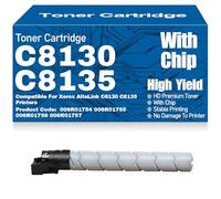Cartouches de Toner compatibles C8130 C8135 006R01754 006R01755 006R01756 006R01757 Cartouche de Toner Noir Jaune Magenta Cyan Haute capacité pour Xerox AltaLink C8130 C8135,Black-C8130 C8135