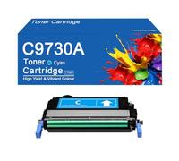 Cartouches de Toner compatibles C9730A, remplaçant Les Cartouches 645A C9730A C9731A C9733A C9732A, pour imprimantes HP Color LaserJet 5550dn, 5550n et 5500n, avec Puce.,C9730A-Cyan