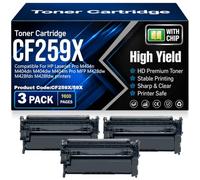 Cartouches de Toner compatibles CF259X/59X avec Puce - Haute capacité et rendement pour HP M404n M404dn M404dw M404m Pro MFP M428dw M428fdn M428fdw Imprimantes,CF259X-3PC