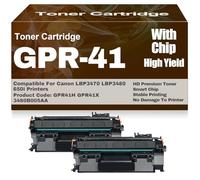 Cartouches de Toner compatibles LBP3470 LBP3480 GPR41 GPR41H GPR41X 3480B005AA avec Puce, Haut rendement et Haute capacité pour Canon LBP3470 LBP3480 650i,GPR41-2PC