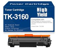 Cartouches de Toner compatibles M3145idn et M3645idn Toner Noir TK-3160 avec Puce pour Kyocera ECOSYS P3045dn P3145dn M3145idn et M3645idn Imprimantes Haut rendement,TK 3160-1PC
