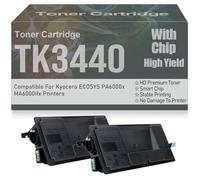 Cartouches de Toner compatibles PA6000x MA6000ifx TK-3440, Noir, avec Puce, Haut rendement, Haute capacité, pour Kyocera ECOSYS PA6000x MA6000ifx, 40 000 Pages,TK3440-2PC