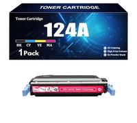 Cartouches de Toner compatibles pour HP Q6000A Q6001A Q6002A Q6003A 124A avec Remplacement de Puce à Haut rendement pour imprimante série HP CM1015 CM1017 1600 2600n 2605dn 2605dtn ,M-1 Piece
