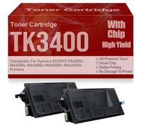 Cartouches de Toner compatibles TK3400 Haute capacité pour Kyocera ECOSYS PA4500x MA4500x MA4500ix MA4500fx MA4500ifx Imprimantes,TK3400-2PC