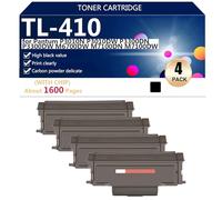 Cartouches de Toner Compatibles TL-410 pour Pantum P3010N P3010DW P3300DN P3300DW M6700DW M7100DN M7100DW Imprimantes, Transparentes et Durables,Black-4 Pack
