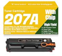 Cartouches de Toner compatibles W2210A W2211A W2212A W2213A 207A Noir Jaune Magenta Cyan pour HP M225DW M255dw M255nw MFP M282nw M283CDW M283fdw M283fdn M155 M554,Black-207A