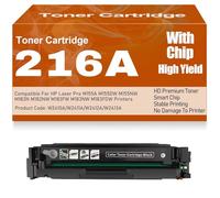 Cartouches de Toner compatibles W2410A W2411A W2412A W2413A avec Puce Toner Haute capacité 216A pour HP M155A M155DW M155NW M182N M182NW M183FW M183NW M183FDW Imprimantes,Black-216A
