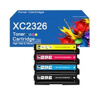 Cartouches de Toner compatibles XC2326 sans Puce de Remplacement pour imprimantes Lexmark XC2326 C2326, faciles à Installer et à Utiliser.,XC2326-4Color