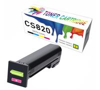 Cartouches de Toner Couleur CS820 remanufacturées avec Remplacement de Puce pour imprimantes Multifonctions Lexmark CS820de CS820dte CX820dtfe CX825de CX860de CX860dte,Magenta-Regular Yield