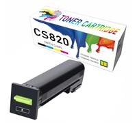 Cartouches de Toner Couleur CS820 remanufacturées avec Remplacement de Puce pour imprimantes Multifonctions Lexmark CS820de CS820dte CX820dtfe CX825de CX860de CX860dte,Black-Regular Yield