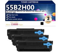 Cartouches de Toner de Remplacement 55B2H00 pour Lexmark MS331 dn MS431 dn MX331 adn MX431 adn Imprimantes, Grand Rendement 15000 Pages,3*Black