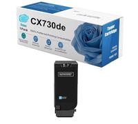 Cartouches De Toner Haute Capacité 71C2HK0 71C2HC0 71C2HM0 71C2HY0 Remplacement pour CX730de Compatibles avec Imprimantes Lexmark CS730de CS735de CX730de CX735adse CX737adzse,Cyan-1 Set