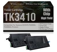 Cartouches de Toner Haute capacité compatibles TK3410 pour Kyocera ECOSYS PA5000x PA5000ifx Imprimantes avec Puce 15 500 Pages,TK3410-2PC