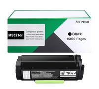 Cartouches De Toner Haute Capacité MS321dn De Remplacement pour Imprimantes 56F2000 56F2H00 pour Lexmark MS321 MS421 MS521 MS621 MS622 MX321 MX421 MX521 MX522 MX622, avec Puce,Black-15000 Pages