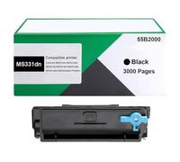 Cartouches De Toner Haute Capacité MS331dn De Remplacement pour Imprimantes 55B2000 55B2H00 55B2X00 pour Lexmark MS331dn MX331adn MS431dn MS431dw MX431adn MX431adw MX432adwe,Black-3000 Pages
