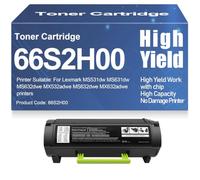 Cartouches de Toner Haute capacité MS531dw et MS631dw Toner Compatible 66S2H00 pour Lexmark MS531dw MS631dw et MS632dwe MX532adwe et MX632adwe Imprimantes avec Puce,66S2H00-1PC