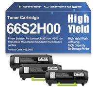 Cartouches de Toner Haute capacité MS531dw et MS631dw Toner Compatible 66S2H00 pour Lexmark MS531dw MS631dw et MS632dwe MX532adwe et MX632adwe Imprimantes avec Puce,66S2H00-3PC