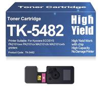 Cartouches de Toner Haute capacité TK-5482 Compatibles TK5482 Noir Cyan Jaune Magenta Toner avec Puce pour Kyocera ECOSYS PA2101cwx PA2101cx MA2101cfx MA2101cwfx Imprimantes,Magenta-TK 5482