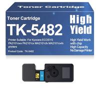 Cartouches de Toner Haute capacité TK-5482 Compatibles TK5482 Noir Cyan Jaune Magenta Toner avec Puce pour Kyocera ECOSYS PA2101cwx PA2101cx MA2101cfx MA2101cwfx Imprimantes,Cyan-TK 5482