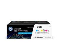 Cartouches de toner HP 201X - Pack de 3 couleurs grande capacité authentiques pour Color LJ Pro M25