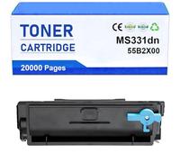 Cartouches De Toner MS331dn pour Imprimantes Lexmark 55B2000 55B2H00 55B2X00, Compatibles avec Imprimantes Lexmark MS331dn MX331adn MS431dn MS431dw MX431adn MX431adw MX432adwe,Black-20000 Pages