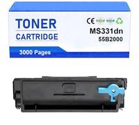 Cartouches De Toner MS331dn pour Imprimantes Lexmark 55B2000 55B2H00 55B2X00, Compatibles avec Imprimantes Lexmark MS331dn MX331adn MS431dn MS431dw MX431adn MX431adw MX432adwe,Black-3000 Pages