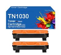 Cartouches de Toner Noir TN1030 Haute capacité, compatibles avec Les imprimantes Brother DCP-1512, HL-1212W, HL-1112 et 1612W, faciles à Installer et à Utiliser.,TN1030-2Set