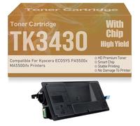 Cartouches de Toner Noires compatibles TK3430, Haut rendement et Grande capacité pour Kyocera ECOSYS PA5500x MA5500ifx Imprimantes 25 000 Pages,TK3430-1PC