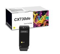 Cartouches De Toner pour Lexmark CX730de Références 71C20K0 71C20C0 71C20M0 71C20Y0 Compatibles avec Lexmark CS730de CS735de CX730de CX735adse CX737adzse (5 000 Pages, avec Puce),Yellow-1 Set