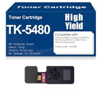 Cartouches de Toner TK-5480 Noir, Cyan, Jaune et Magenta Haute capacité compatibles pour Kyocera ECOSYS PA2101cwx PA2101cx MA2101cfx MA2101cwfx avec Puce,Magenta-TK 5480