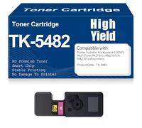Cartouches de Toner TK-5482 Noir Cyan Jaune Magenta Haute capacité Compatibles pour Kyocera ECOSYS PA2101cwx PA2101cx MA2101cfx MA2101cwfx Imprimantes avec Puce,Magenta-TK 5482