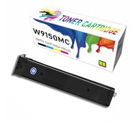 Cartouches de toner W9150MC 4 couleurs haute capacité avec puce à haut rendement pour imprimante HP Color LaserJet Managed MFP E78635DN E78625DN E78630DN Cartouche d'encre 29000 pages,Cyan-1Pack