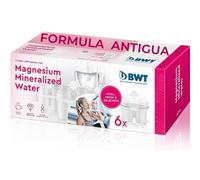 Cartouches d'eau minéralisée BWT MAGNESIUM - 6 pièces | Compatible avec les filtre a eau de table | Réduit le chlore, le calcaire, le plomb, le cuivre | Pour une dureté de l'eau jusqu'à 26,5 °f