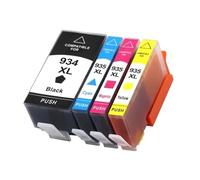 Cartouches d'encre 4 Couleurs compatibles Compatible avec imprimantes 934XL 935XL, Compatible avec Officejet Pro 6812 6830 6815 6835 6230 6820(1set 4pcs)