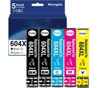 Cartouches d'encre 604XL Compatible pour Epson 604 XL pour Epson Expression Home XP 2205 XP 4200 XP 3200 XP 3205 XP 2200 XP 4205 Workforce WF 2935 2930 2910 2950DWF (5 Pack)
